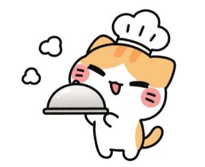 小猫厨师简笔画