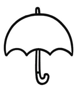 雨伞简笔画