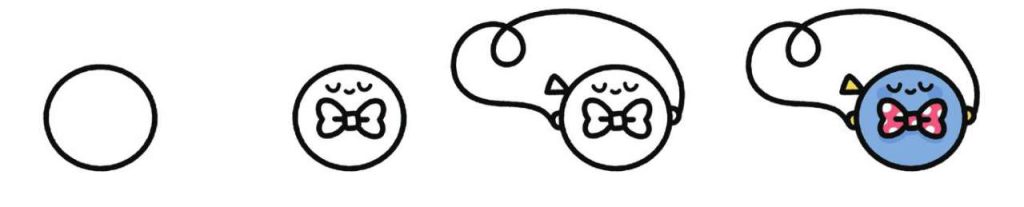 小圆包简笔画