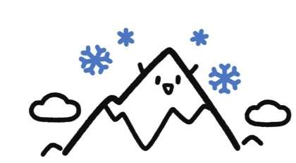 雪山简笔画