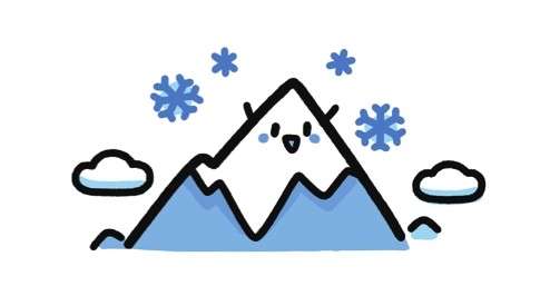 雪山简笔画