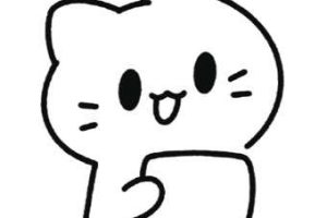 旅行猫猫简笔画
