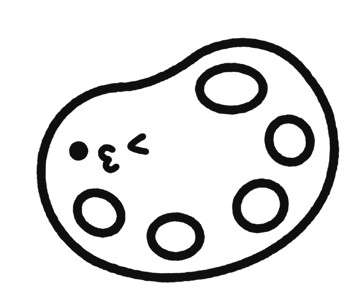 调色盘简笔画