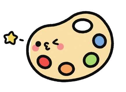 调色盘简笔画