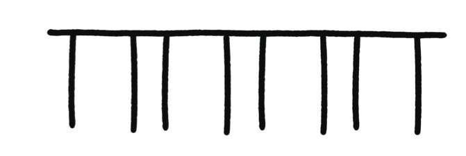小旗子数字边框简笔画