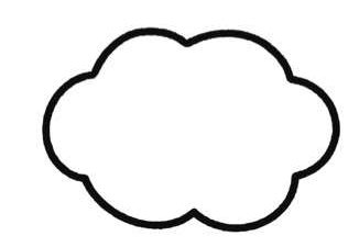 太阳云朵标签简笔画