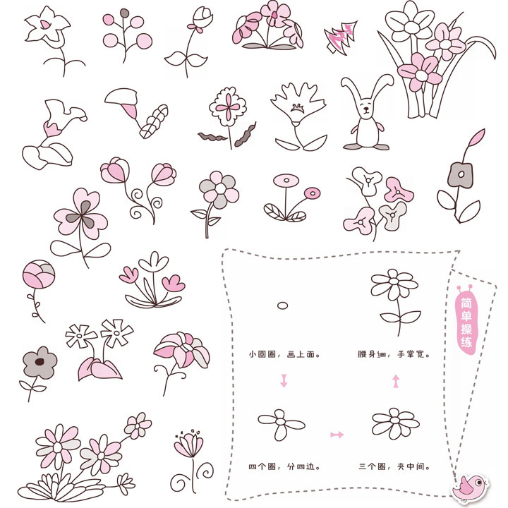 小野花简笔画