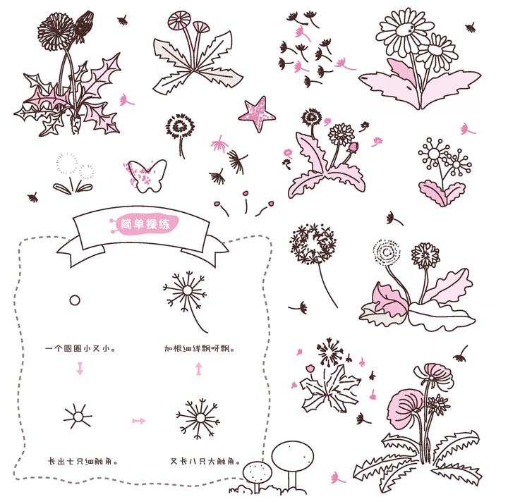 蒲公英简笔画