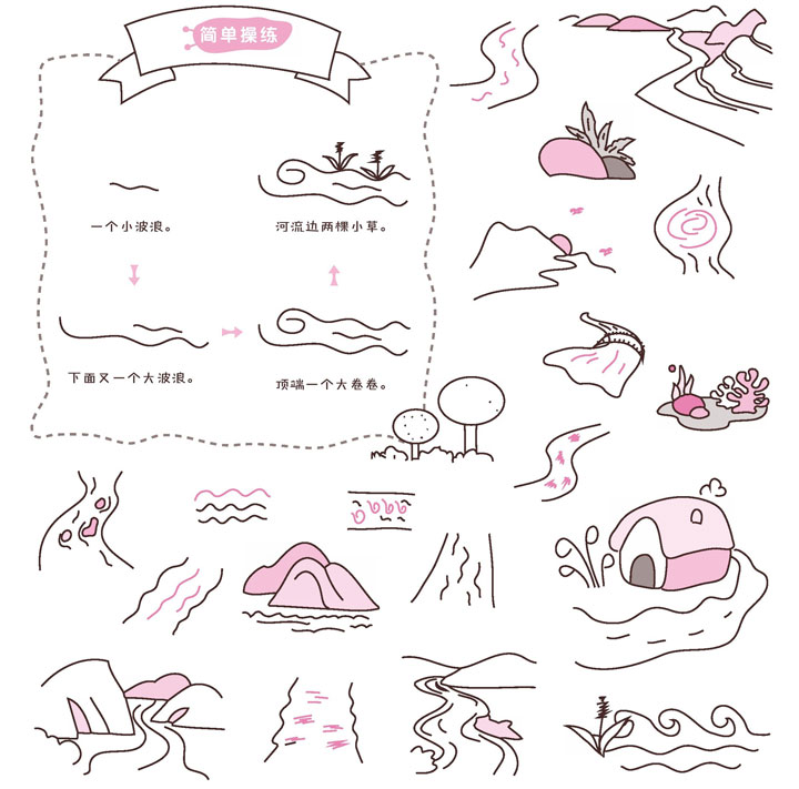 河流简笔画