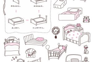 床简笔画