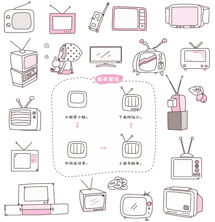 电视机简笔画