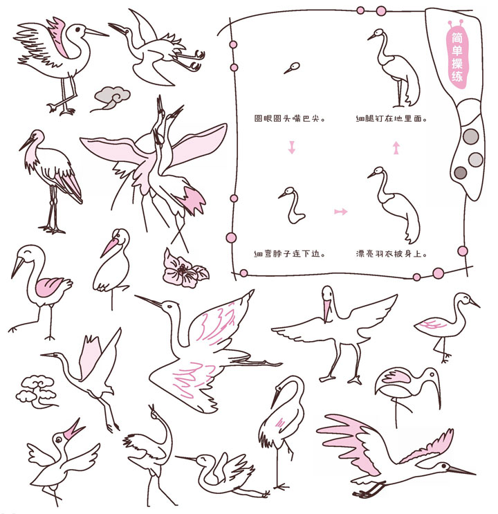 仙鹤简笔画