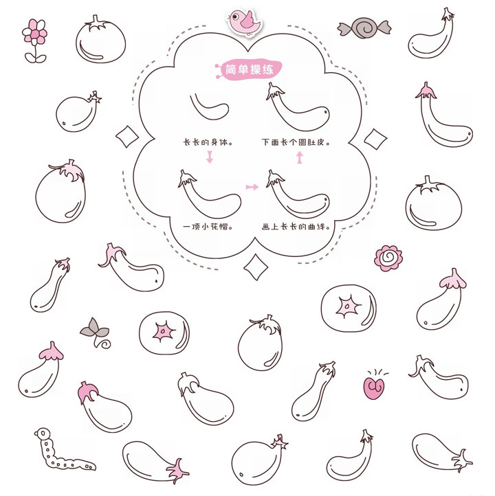 茄子简笔画