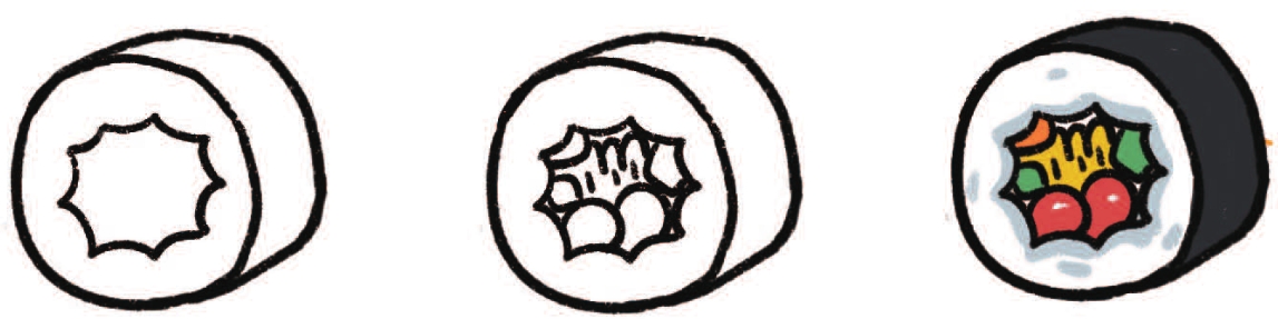 饭团简笔画