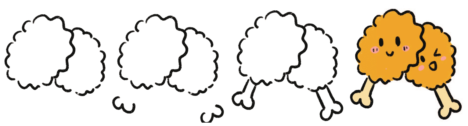 炸鸡简笔画
