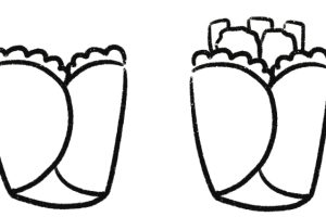 卷饼简笔画