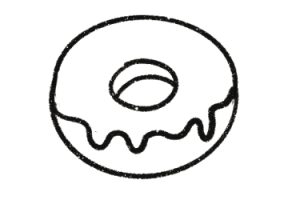 甜甜圈简笔画