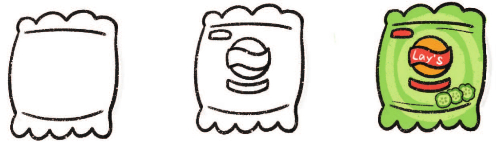 薯片简笔画