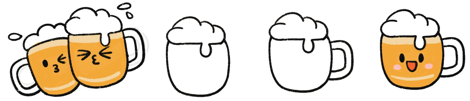 啤酒简笔画