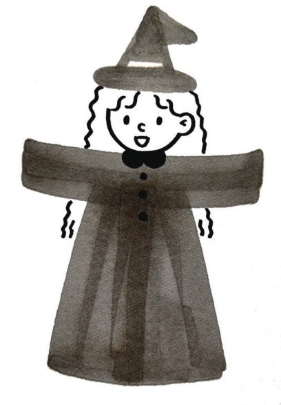 小魔女简笔画