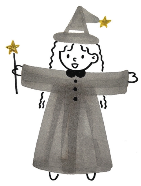 小魔女简笔画