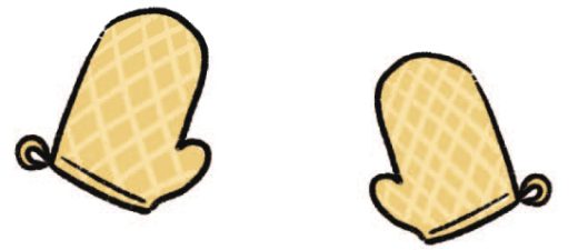 隔热手套简笔画