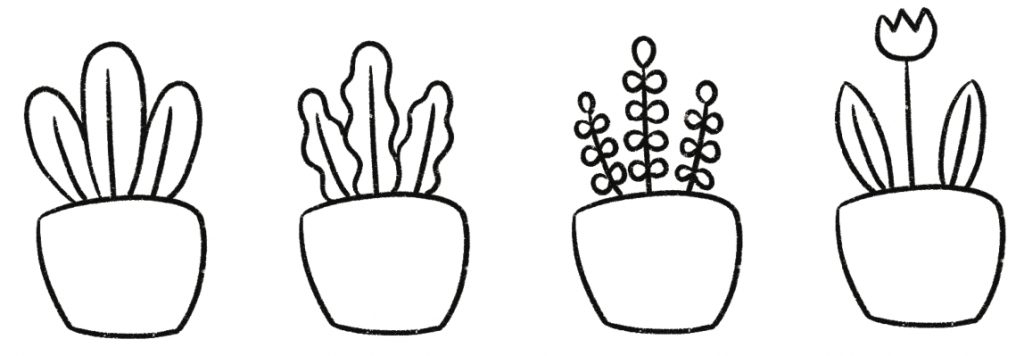 盆栽简笔画