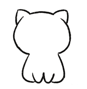 短毛猫简笔画