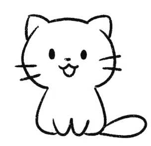 短毛猫简笔画
