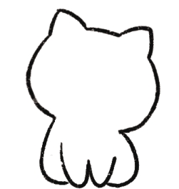 奶牛猫简笔画