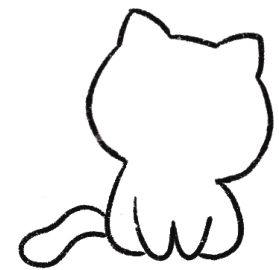 奶牛猫简笔画