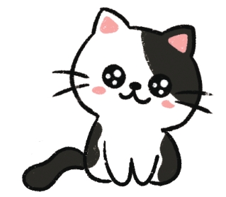 奶牛猫简笔画