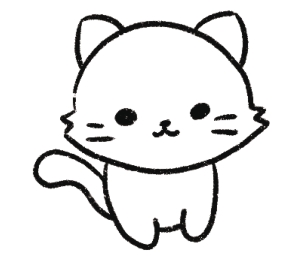 波斯猫简笔画