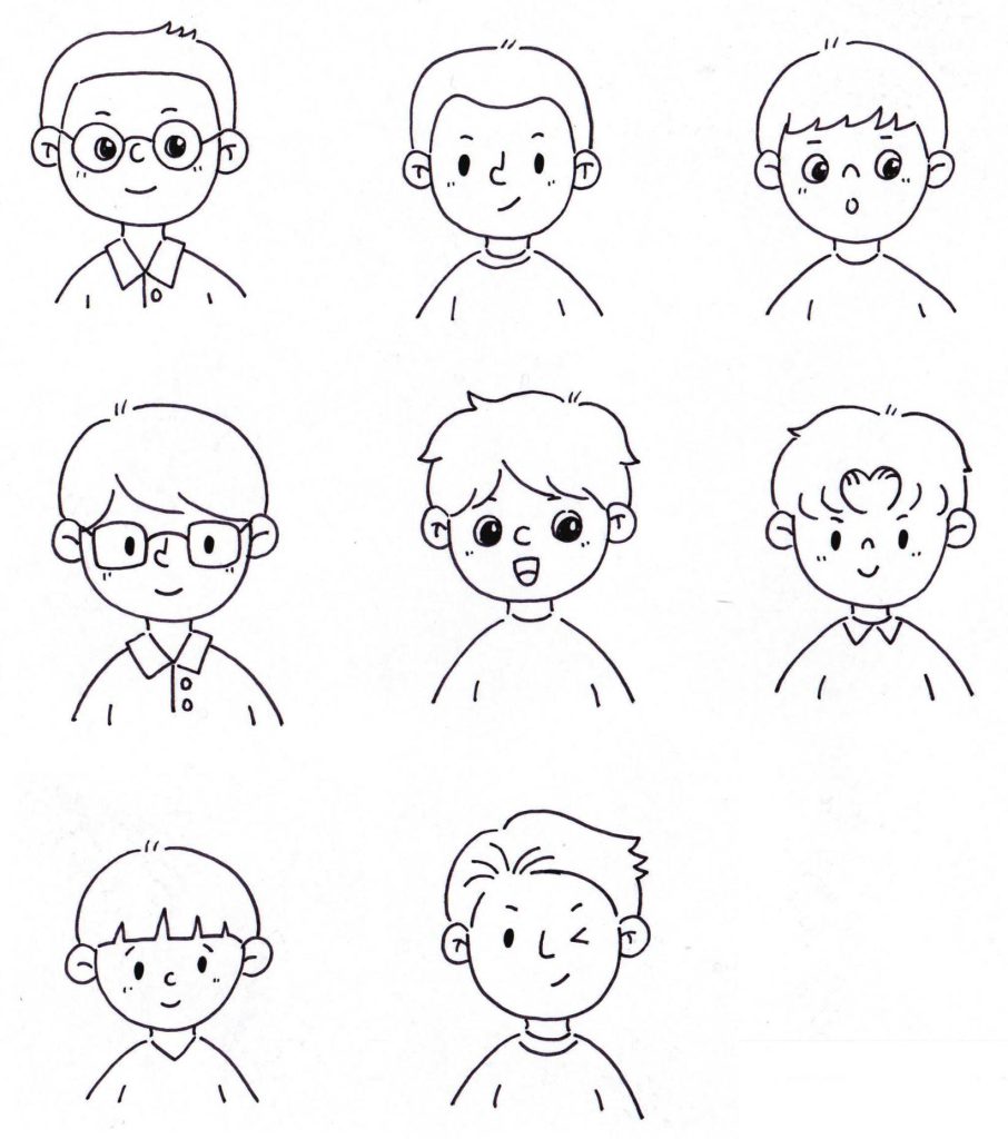 发型简笔画