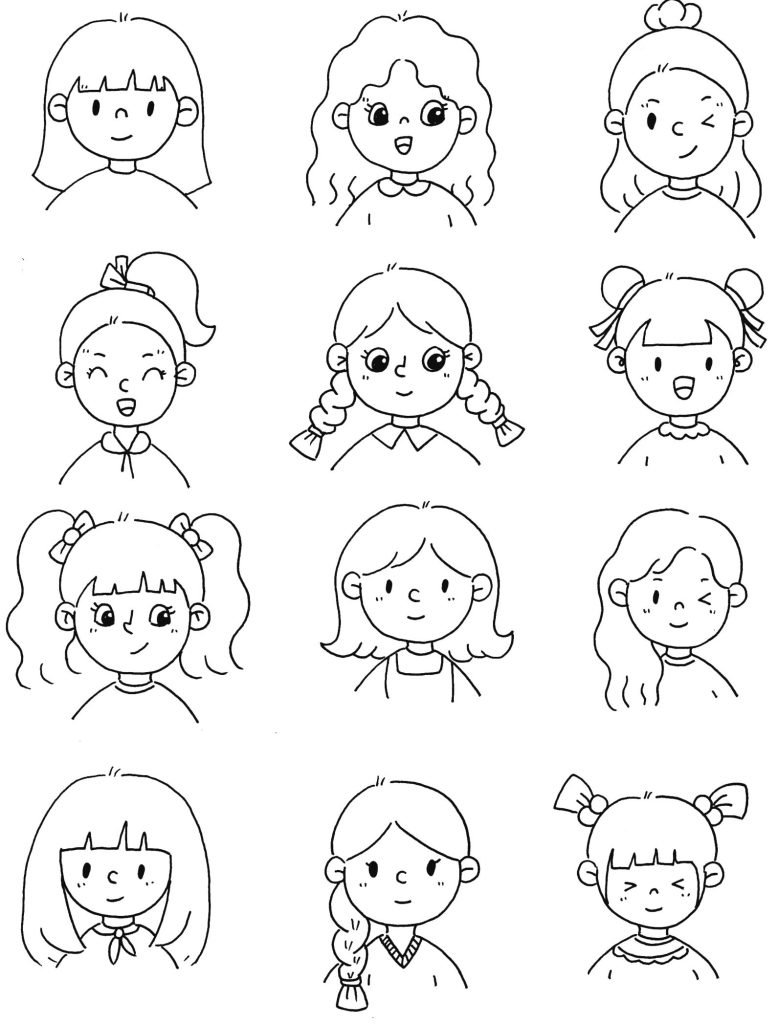 发型简笔画