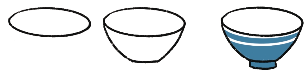 陶瓷碗简笔画