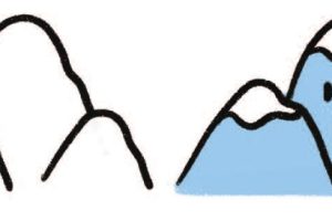 雪山简笔画