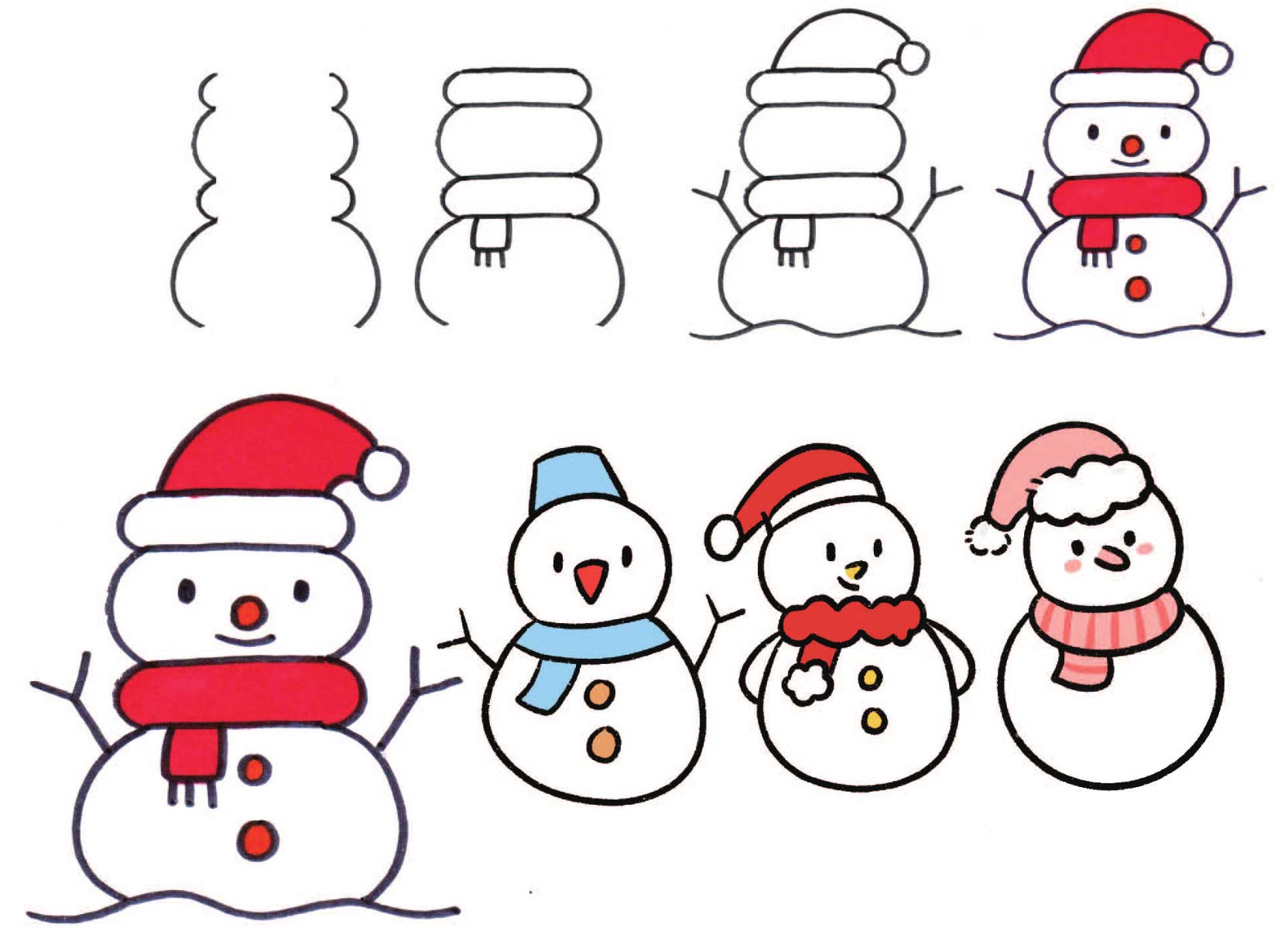 雪人简笔画