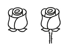 玫瑰花简笔画