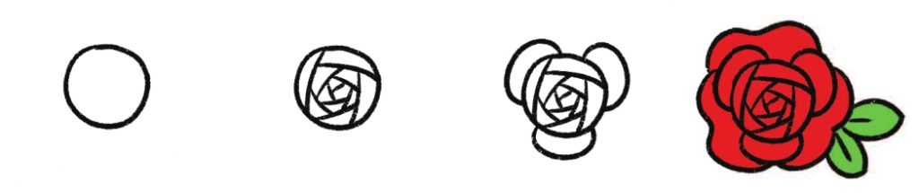 玫瑰花简笔画