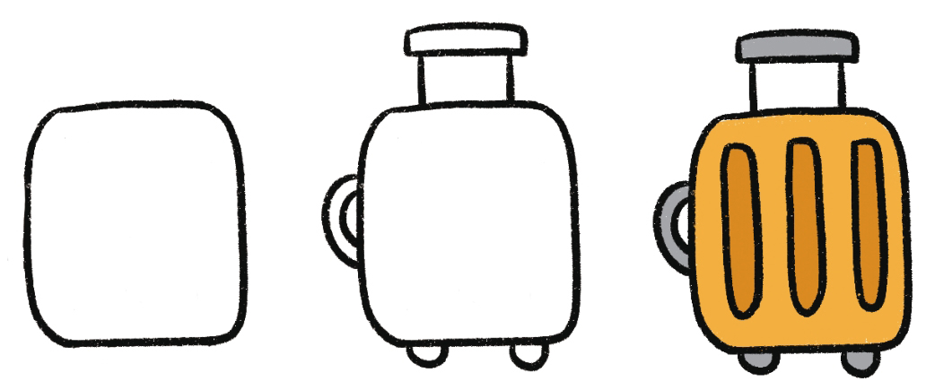 行李箱简笔画