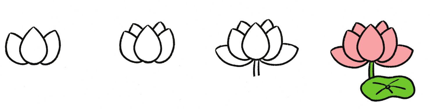 荷花简笔画