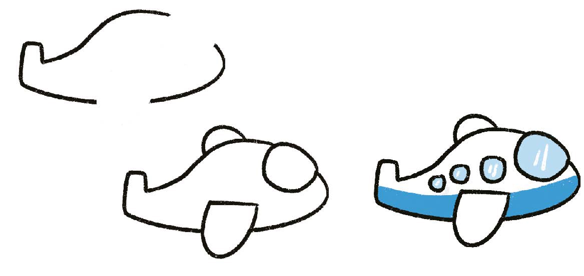 飞机简笔画
