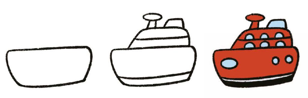 轮船简笔画