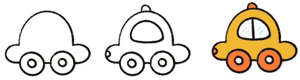 小轿车简笔画