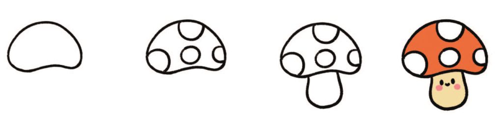 红蘑菇简笔画
