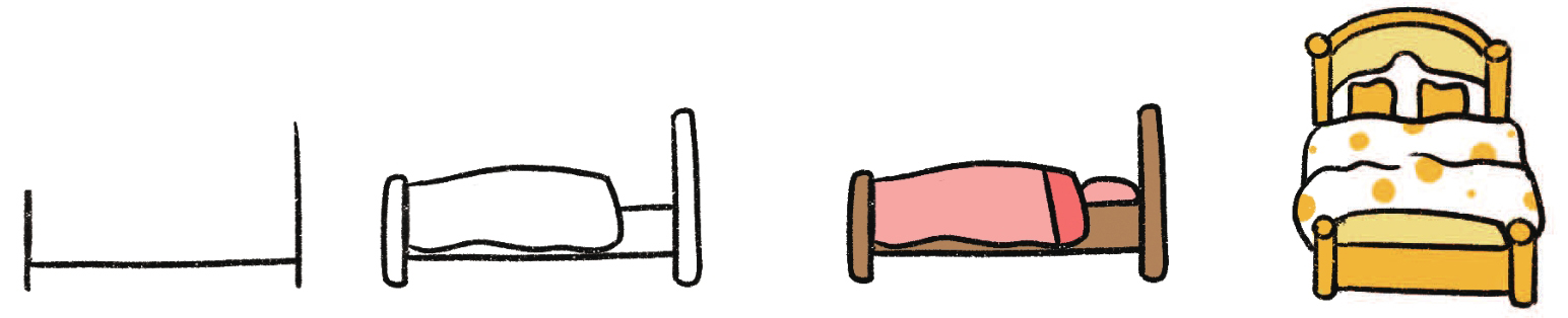 床简笔画