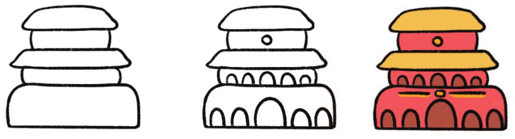 古城门简笔画