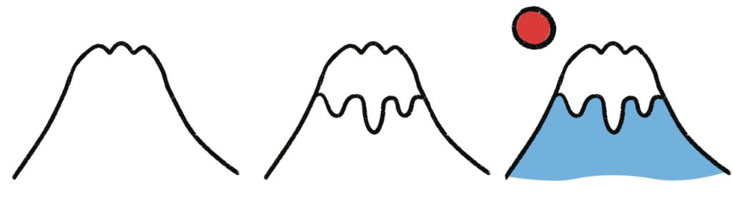 雪山简笔画