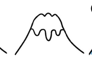 雪山简笔画